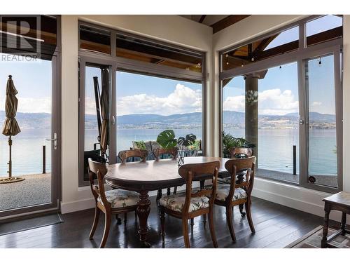5560 Lakeshore Road, Kelowna, BC - Indoor Photo Showing Dining Room With Body Of Water