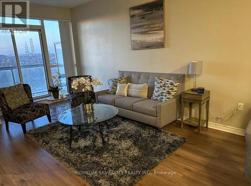 #1002 -349 Rathburn Rd, Mississauga, ON - Indoor Photo Showing Living Room