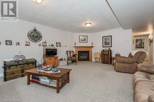 753 Princess Street, Mount Forest, ON - Indoor Photo Showing Living Room With Fireplace