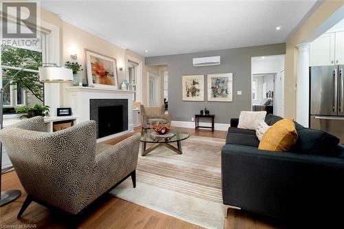 27 Schneider Avenue, Kitchener, ON - Indoor Photo Showing Living Room With Fireplace