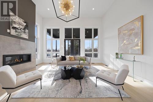 12 Tidmarsh Lane, Ajax, ON - Indoor Photo Showing Living Room With Fireplace