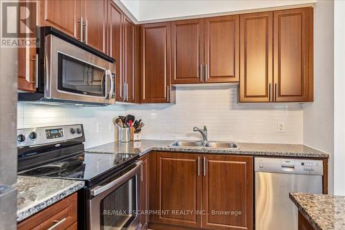 #316 -1 Hurontario St, Mississauga, ON - Indoor Photo Showing Kitchen With Double Sink