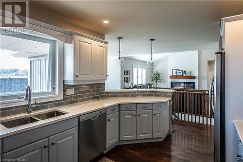 524 Wellington Street E, Mount Forest, ON - Indoor Photo Showing Kitchen With Double Sink