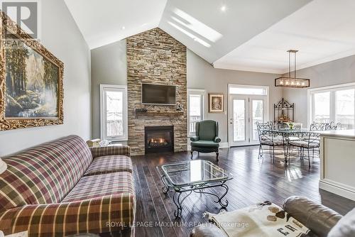 35 Eiffel Boulevard, Brampton, ON - Indoor Photo Showing Living Room With Fireplace