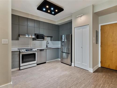 114-409 Swift St, Victoria, BC - Indoor Photo Showing Kitchen With Stainless Steel Kitchen