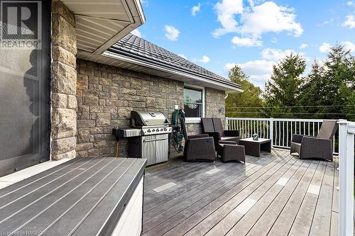 Upper Deck DR entrance - 20 Moore Street, Lions Head, ON - Outdoor With Deck Patio Veranda With Exterior