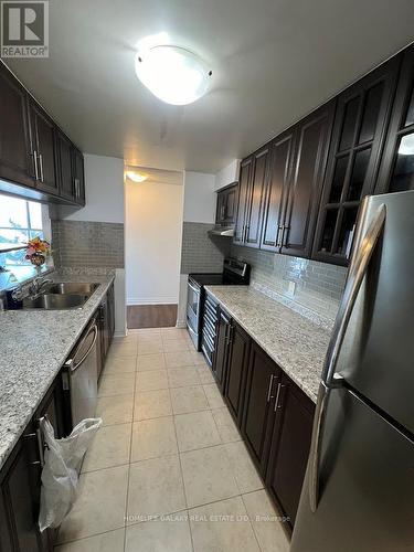 404 - 25 Trailwood Drive, Mississauga, ON - Indoor Photo Showing Kitchen With Double Sink