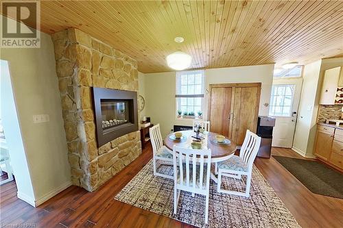 37764 Mill Road, Bluewater, ON - Indoor Photo Showing Dining Room With Fireplace