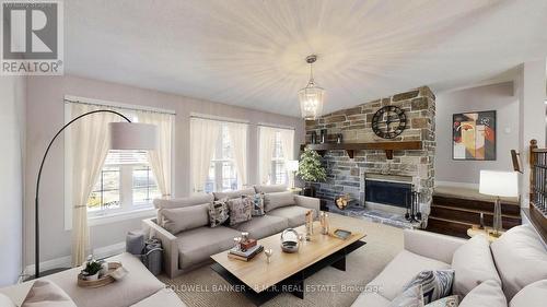 44 Nicholson Drive, Uxbridge, ON - Indoor Photo Showing Living Room With Fireplace
