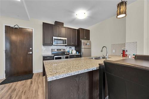 118 King Street E|Unit #420, Hamilton, ON - Indoor Photo Showing Kitchen With Double Sink