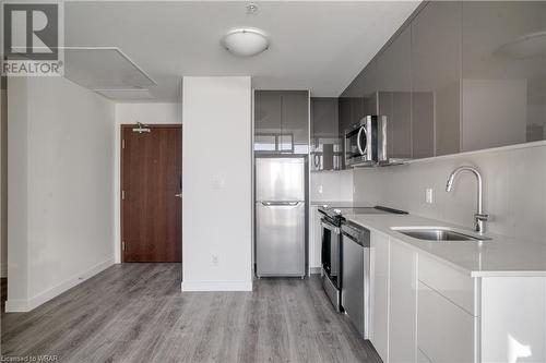 60 Frederick Street Unit# 3812, Kitchener, ON - Indoor Photo Showing Kitchen With Stainless Steel Kitchen