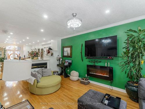 12 Helman Rd, Brampton, ON - Indoor Photo Showing Living Room With Fireplace