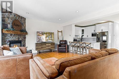 123 Inglis Drive, Grey Highlands, ON - Indoor Photo Showing Living Room With Fireplace