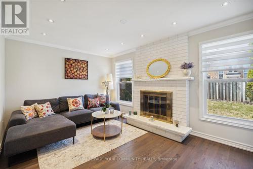 152 Greenock Dr, Vaughan, ON - Indoor Photo Showing Living Room With Fireplace