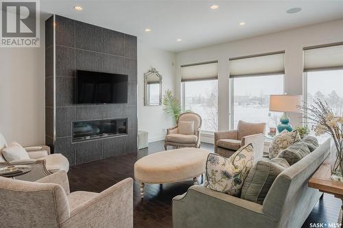 739 Beechdale Way, Saskatoon, SK - Indoor Photo Showing Living Room With Fireplace