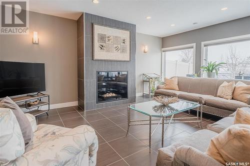 739 Beechdale Way, Saskatoon, SK - Indoor Photo Showing Living Room With Fireplace