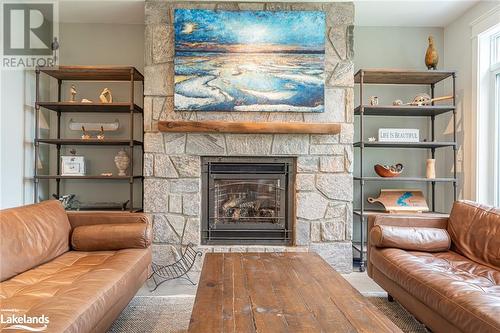 1154 Wilkinson Road, Haliburton, ON - Indoor Photo Showing Living Room With Fireplace