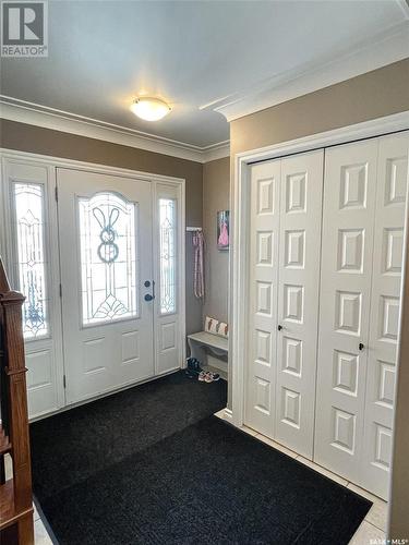 6 Morin Crescent, Meadow Lake, SK - Indoor Photo Showing Living Room With Fireplace