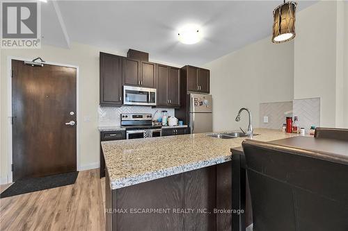 #420 -118 King St E, Hamilton, ON - Indoor Photo Showing Kitchen With Double Sink