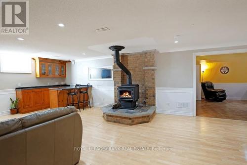 206 Powles Rd, Kawartha Lakes, ON - Indoor Photo Showing Living Room With Fireplace