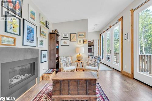 1008B Gordie Lane, Ompah, ON - Indoor Photo Showing Living Room With Fireplace