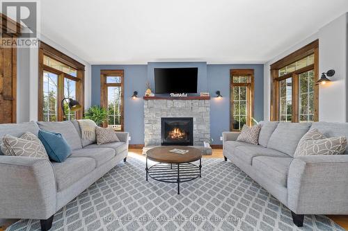 1110 Melrose Road, Tyendinaga, ON - Indoor Photo Showing Living Room With Fireplace