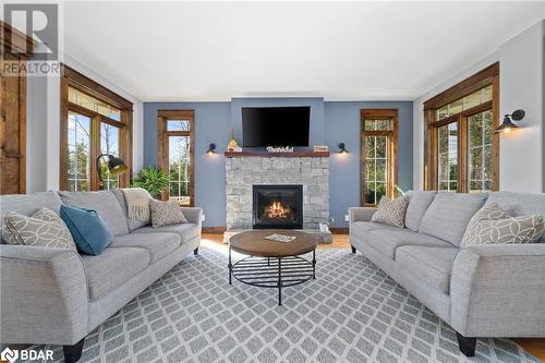 1110 Melrose Road, Shannonville, ON - Indoor Photo Showing Living Room With Fireplace