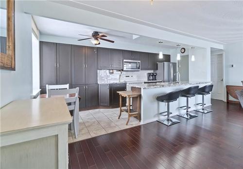 Open Concept Kitchen/Dinette to Dining Room/Living Room Combo - 30 Harrisford Street|Unit #1001, Hamilton, ON - Indoor Photo Showing Kitchen With Upgraded Kitchen