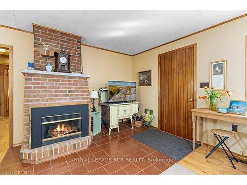 312188 Hwy 6, West Grey, ON - Indoor With Fireplace