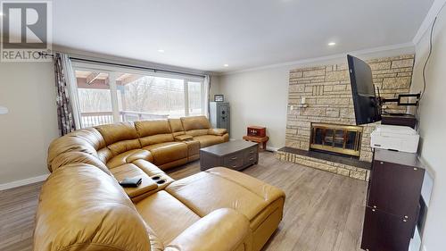 12293 Birch Avenue, Fort St. John, BC - Indoor Photo Showing Living Room With Fireplace