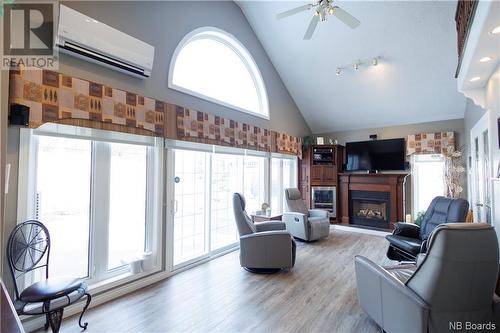 304 Portage Road, Grand Falls, NB - Indoor Photo Showing Living Room With Fireplace