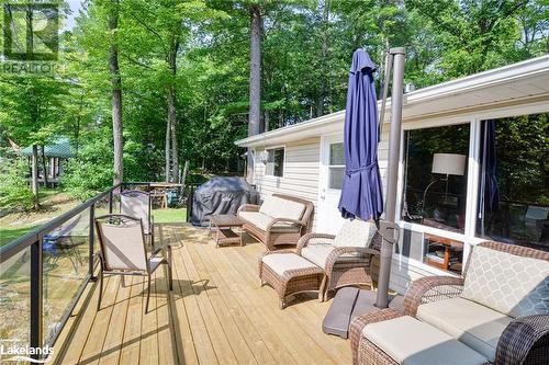 Front deck with exceptional Views - 5335 Claresbridge Lane, Washago, ON - Outdoor With Deck Patio Veranda With Exterior