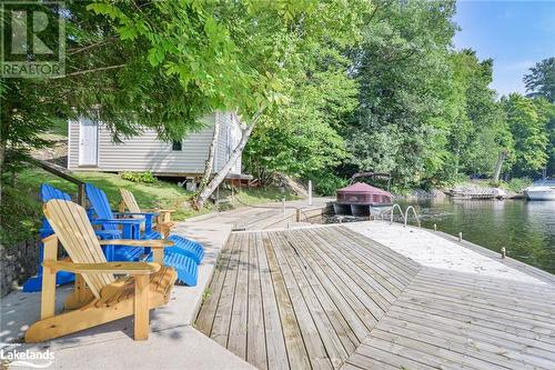 Storage/workshop building and solid docking - 5335 Claresbridge Lane, Washago, ON - Outdoor With Deck Patio Veranda