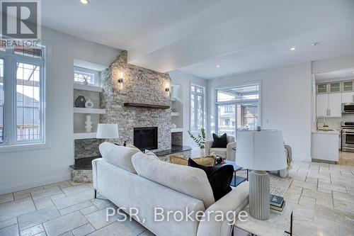 465 Thomas Slee Dr, Kitchener, ON - Indoor Photo Showing Living Room With Fireplace