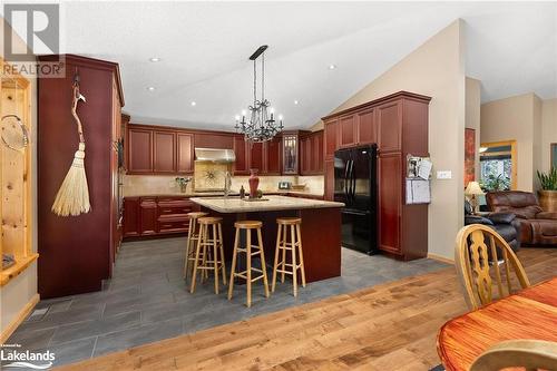 Large Eat-In Kitchen with Overside Island. - 1083 Riding Ranch Road, Machar Twp, ON - Indoor