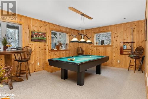 Walk-out Living Space with Pool Table. - 1083 Riding Ranch Road, Machar Twp, ON - Indoor Photo Showing Other Room