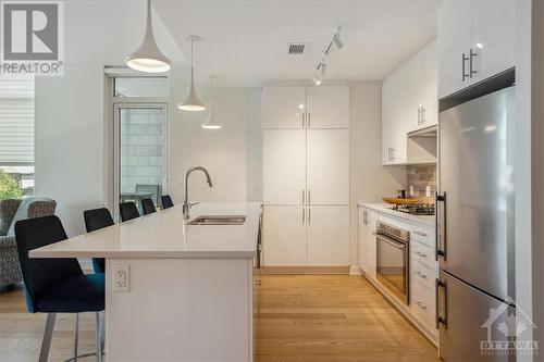 530 De Mazenod Avenue Unit#210, Ottawa, ON - Indoor Photo Showing Kitchen With Stainless Steel Kitchen With Double Sink With Upgraded Kitchen
