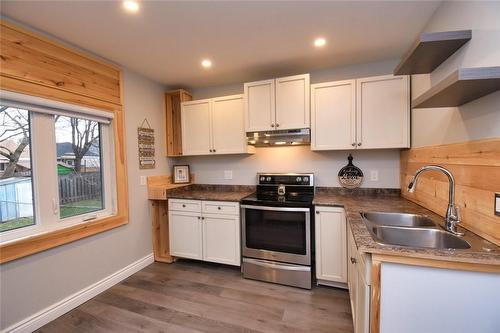 148 Crosthwaite Avenue N, Hamilton, ON - Indoor Photo Showing Kitchen With Double Sink