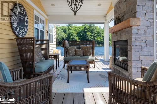1019 Bluff Road Unit# 5, Port Carling, ON -  With Fireplace With Deck Patio Veranda With Exterior