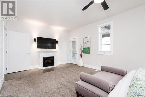 primary bedroom - 207 Forler Street, Neustadt, ON - Indoor Photo Showing Living Room With Fireplace