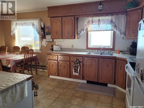 Gonsch Acreage, Longlaketon Rm No. 219, SK - Indoor Photo Showing Kitchen With Double Sink