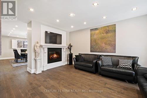 103 Allingham Gdns, Toronto, ON - Indoor Photo Showing Living Room With Fireplace