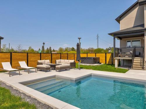 Piscine - 3124 Rue Édouard-Harbec, Carignan, QC - Outdoor With In Ground Pool With Deck Patio Veranda With Backyard