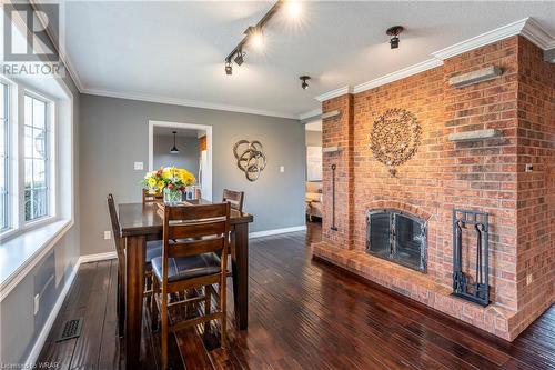 79 Water Street, St. Jacobs, ON - Indoor Photo Showing Dining Room With Fireplace