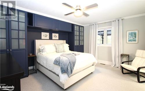 Master Bedroom with Built-Ins - 153 Chapmans Landing Road Road, Nipissing, ON - Indoor Photo Showing Bedroom