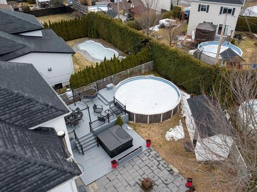 Backyard - 34 Rue Paul-Mainguy, Blainville, QC - Outdoor With Above Ground Pool
