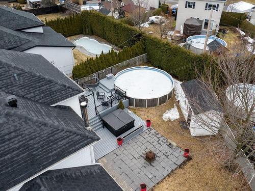 Backyard - 34 Rue Paul-Mainguy, Blainville, QC - Outdoor With Above Ground Pool