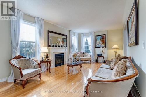18 Orr Farm Road, Markham, ON - Indoor Photo Showing Living Room With Fireplace