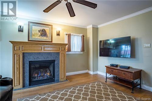 1 Mcfadzen Street, Oromocto, NB - Indoor Photo Showing Living Room With Fireplace
