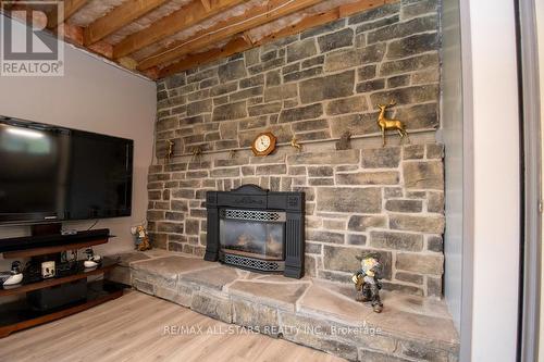 69 County Rd 121, Kawartha Lakes, ON - Indoor Photo Showing Living Room With Fireplace